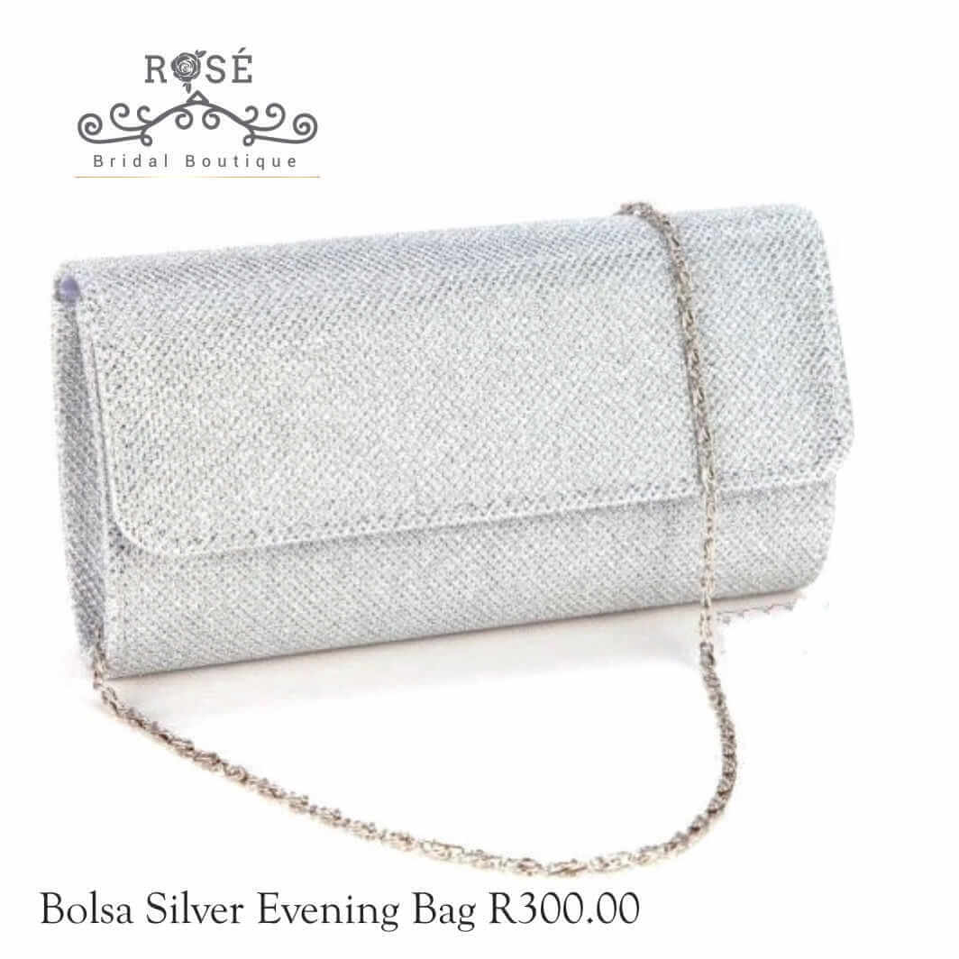 silver evening bag