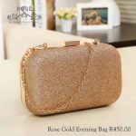 Rose gold evening bag